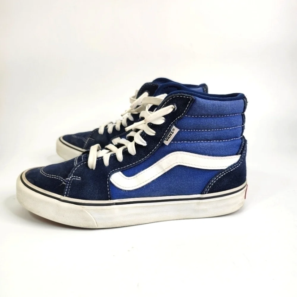 Vans Off The Wall Filmore Hi Top Sneakers Size M 7 W 8.5 Blue 721356 Shoes